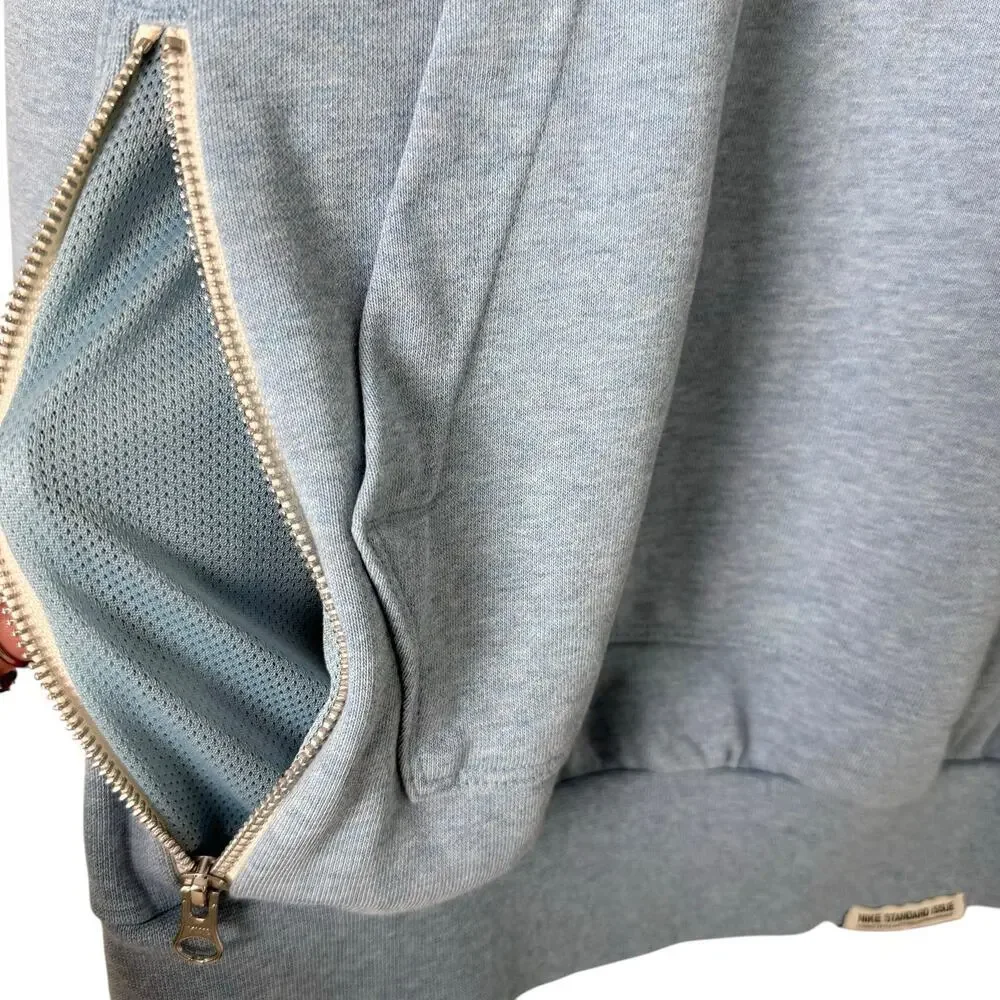 Nike Men Basketball Hoodie in Worn Blue Dri-Fit Pullover Sweatshirt, Size Small - Picture 8 of 13